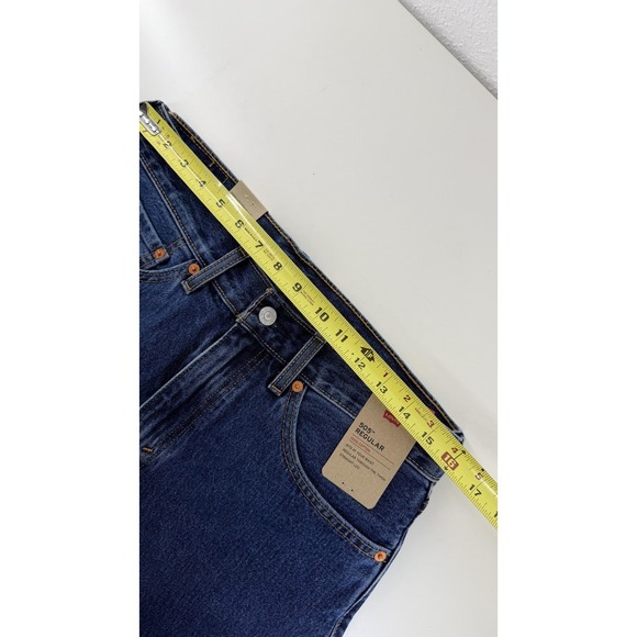 Levi's 505 Regular Jeans Mens 33x32 Blue Denim Straight Leg Medium Wash - Picture 5 of 13
